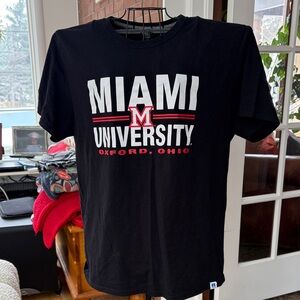Russell Athletic Black Miami University Tee